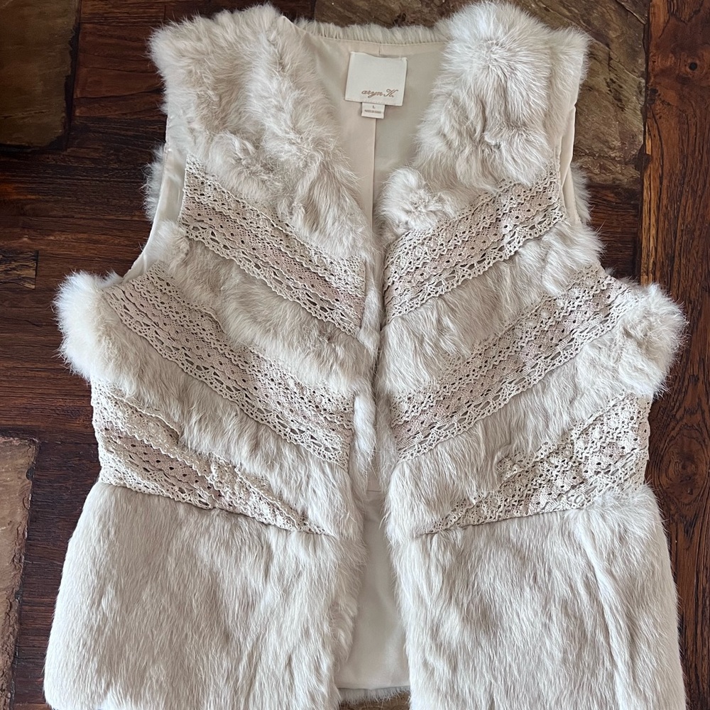 Aryn K. Rabbit Fur Vest